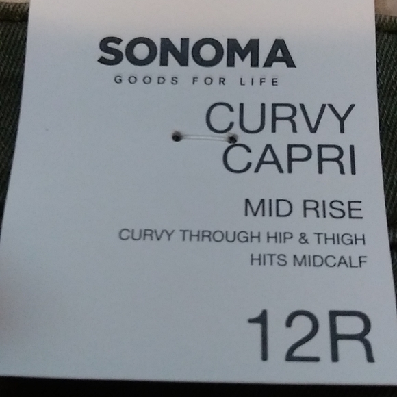 !!NWT!! SONOMA CURVY CAPRIS - Picture 3 of 6